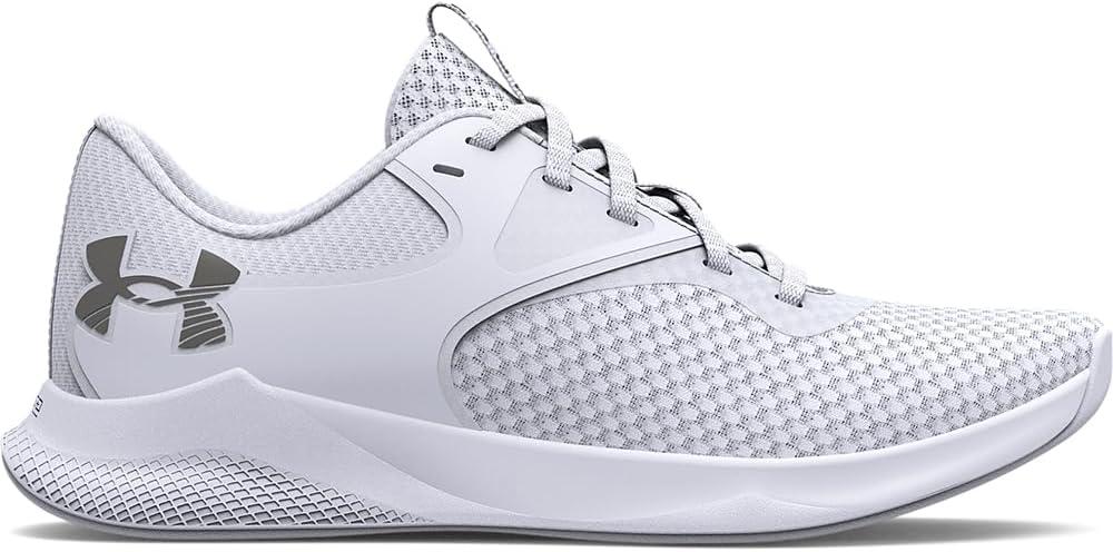 imageUnder Armour Womens Charged Aurora 2 Cross Trainer100 WhiteWhiteMetallic Warm Silver
