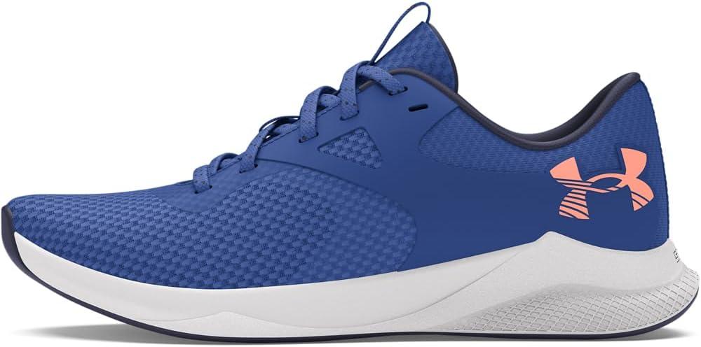 imageUnder Armour Womens Charged Aurora 2 Cross Trainer402 Tech BlueDistant GrayFlare Orange