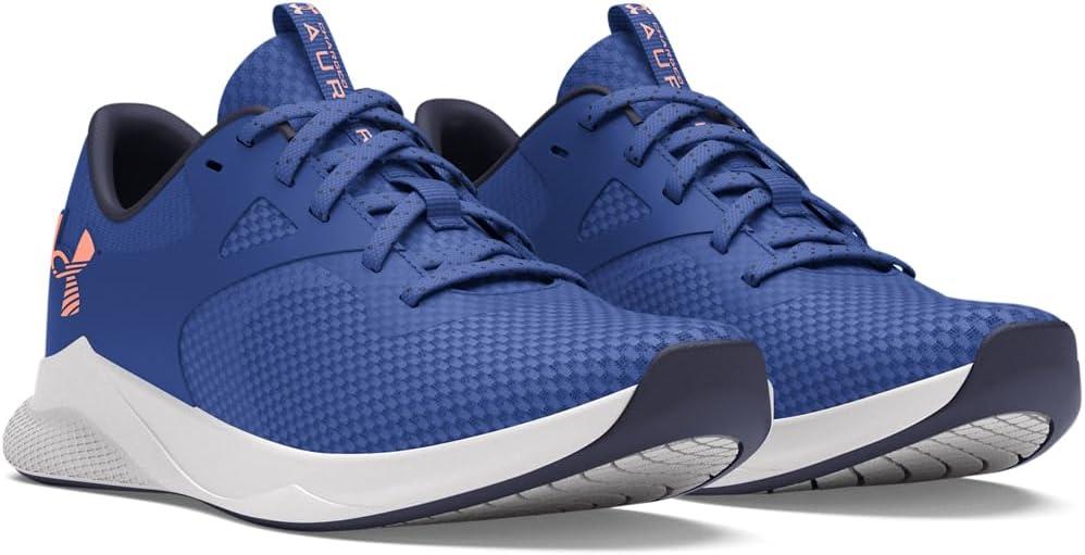 imageUnder Armour Womens Charged Aurora 2 Cross Trainer402 Tech BlueDistant GrayFlare Orange