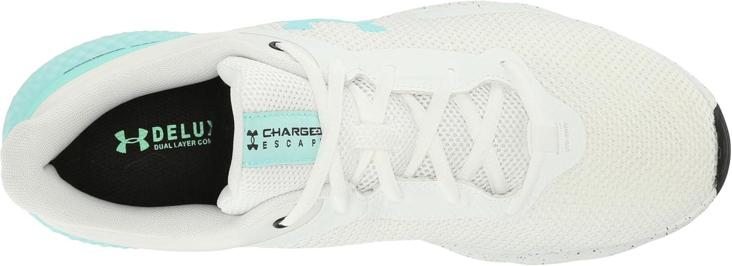 imageUnder Armour Womens Charged Escape 4 Running Shoe112 WhiteWhiteNeo Turquoise