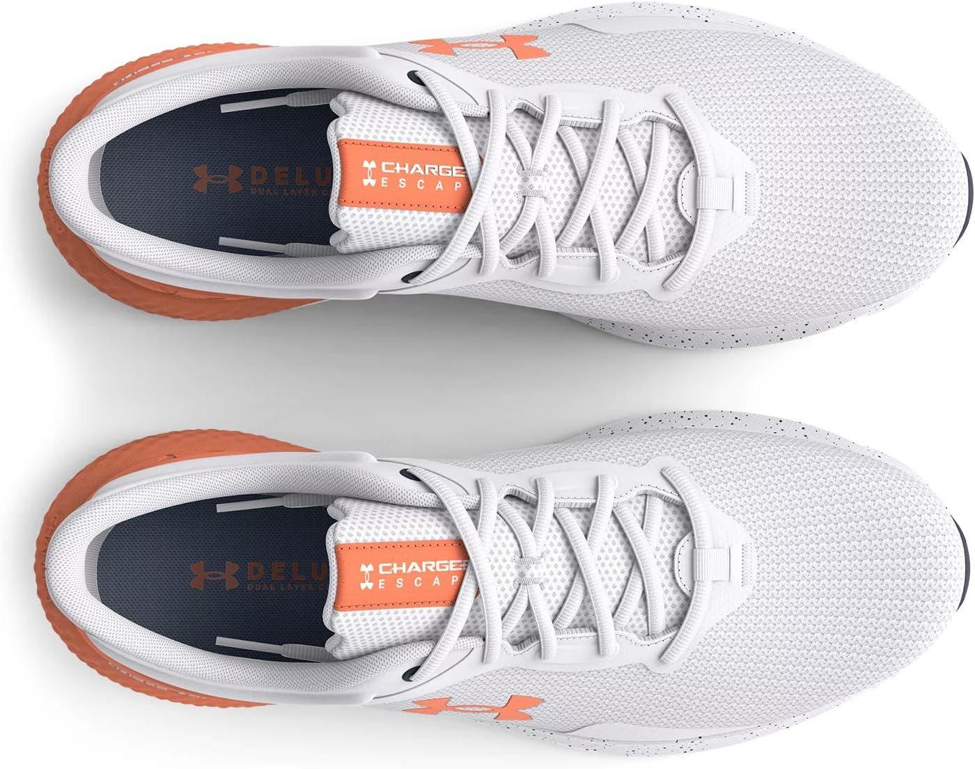 imageUnder Armour Womens Charged Escape 4 Running ShoeWhiteOrange TropicOrange Tropic