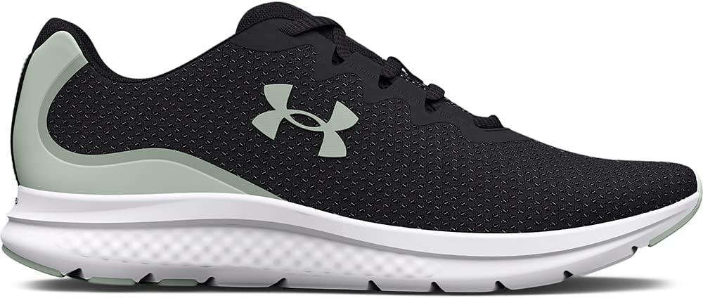 imageUnder Armour Womens Charged Impulse 3 Running Shoe106 Jet GrayIllusion GreenIllusion Green