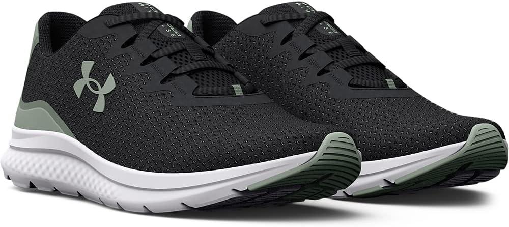 imageUnder Armour Womens Charged Impulse 3 Running Shoe106 Jet GrayIllusion GreenIllusion Green