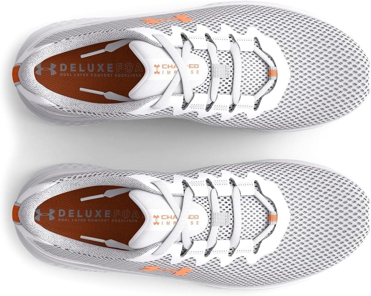 imageUnder Armour Womens Charged Impulse 3 Running ShoeWhiteWhiteOrange Tropic