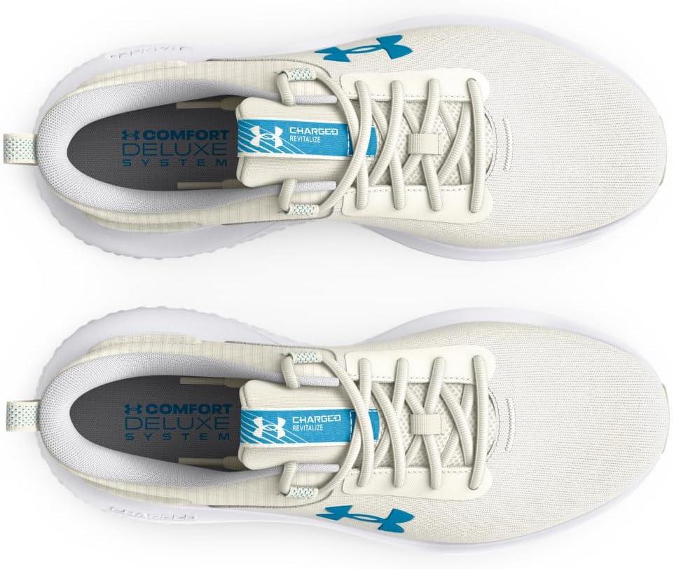 imageUnder Armour Womens Charged Revitalize Running Shoe302 White QuartzHalo GrayCapri