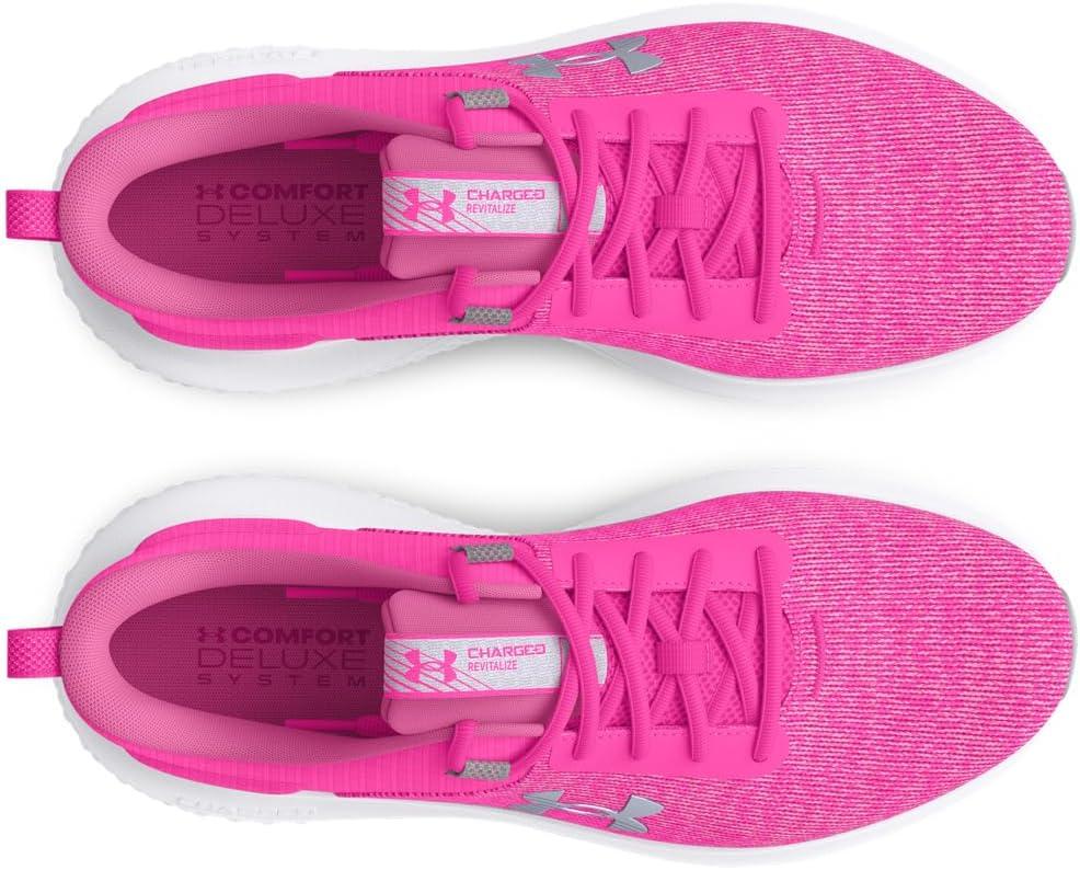 imageUnder Armour Womens Charged Revitalize Running Shoe602 Rebel PinkPink EdgeIridescent