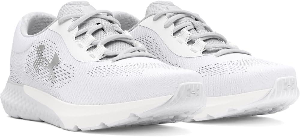 imageUnder Armour Womens Charged Rogue 4 Sneaker100 WhiteHalo GrayMetallic Silver