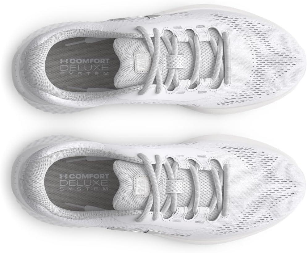 imageUnder Armour Womens Charged Rogue 4 Sneaker100 WhiteHalo GrayMetallic Silver