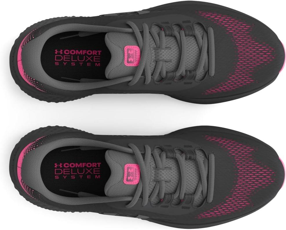 imageUnder Armour Womens Charged Rogue 4 Sneaker101 AnthraciteFluo PinkCastlerock
