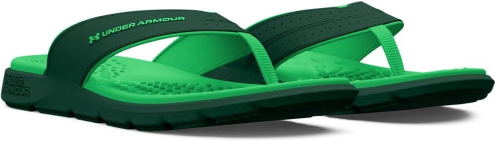 imageUnder Armour Womens Ignite Pro Marbella Flip Flop Slide Sandal301 GreenwoodGreen ScreenGreen Screen