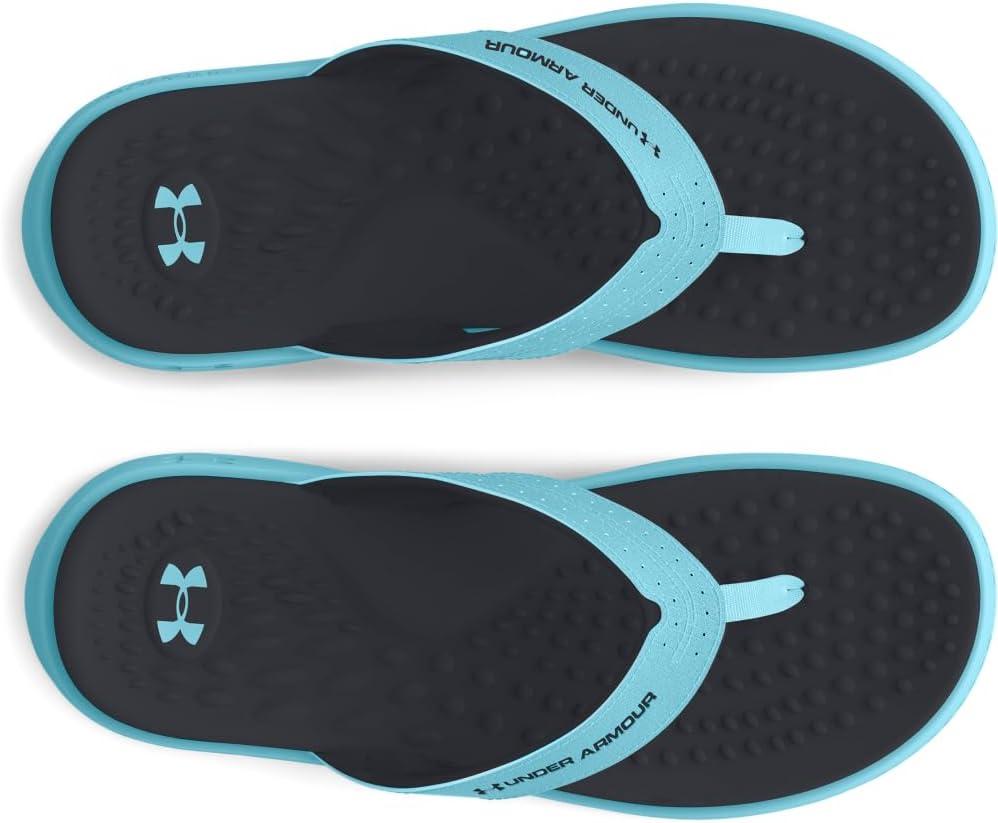 imageUnder Armour Womens Ignite Pro Marbella Flip Flop Slide Sandal400 Sky BlueSky BlueBlack