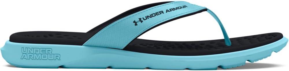 imageUnder Armour Womens Ignite Pro Marbella Flip Flop Slide Sandal400 Sky BlueSky BlueBlack