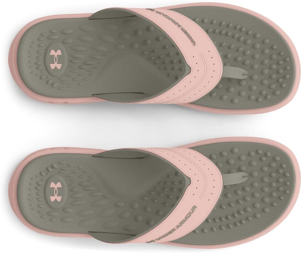 imageUnder Armour Womens Ignite Pro Marbella Flip Flop Slide Sandal601 Orange DreamGrove GreenGrove Green