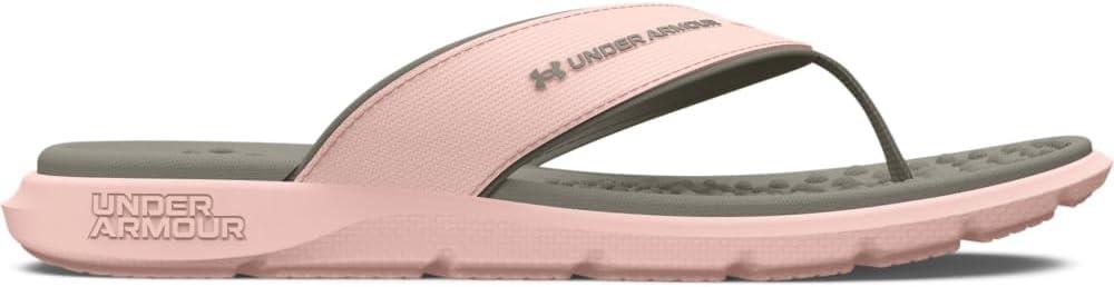 imageUnder Armour Womens Ignite Pro Marbella Flip Flop Slide Sandal601 Orange DreamGrove GreenGrove Green