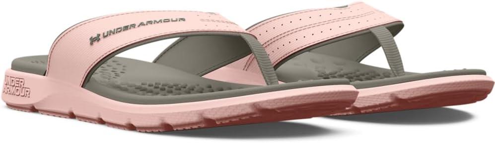 imageUnder Armour Womens Ignite Pro Marbella Flip Flop Slide Sandal601 Orange DreamGrove GreenGrove Green