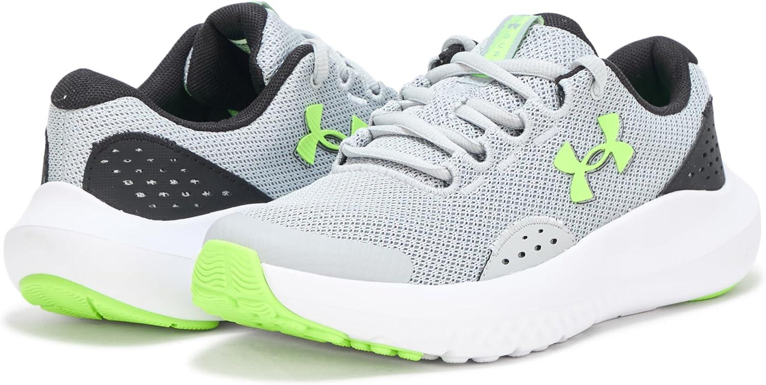 imageUnder Armour boys unisexchild Grade School Surge 4012 Mod GrayBlackHyper Green