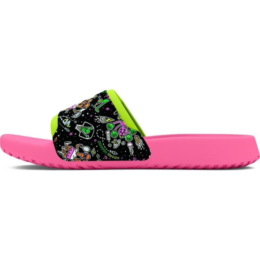imageUnder Armour Girls Ignite Select Slide Sandal600 Fluo PinkBlackWhite