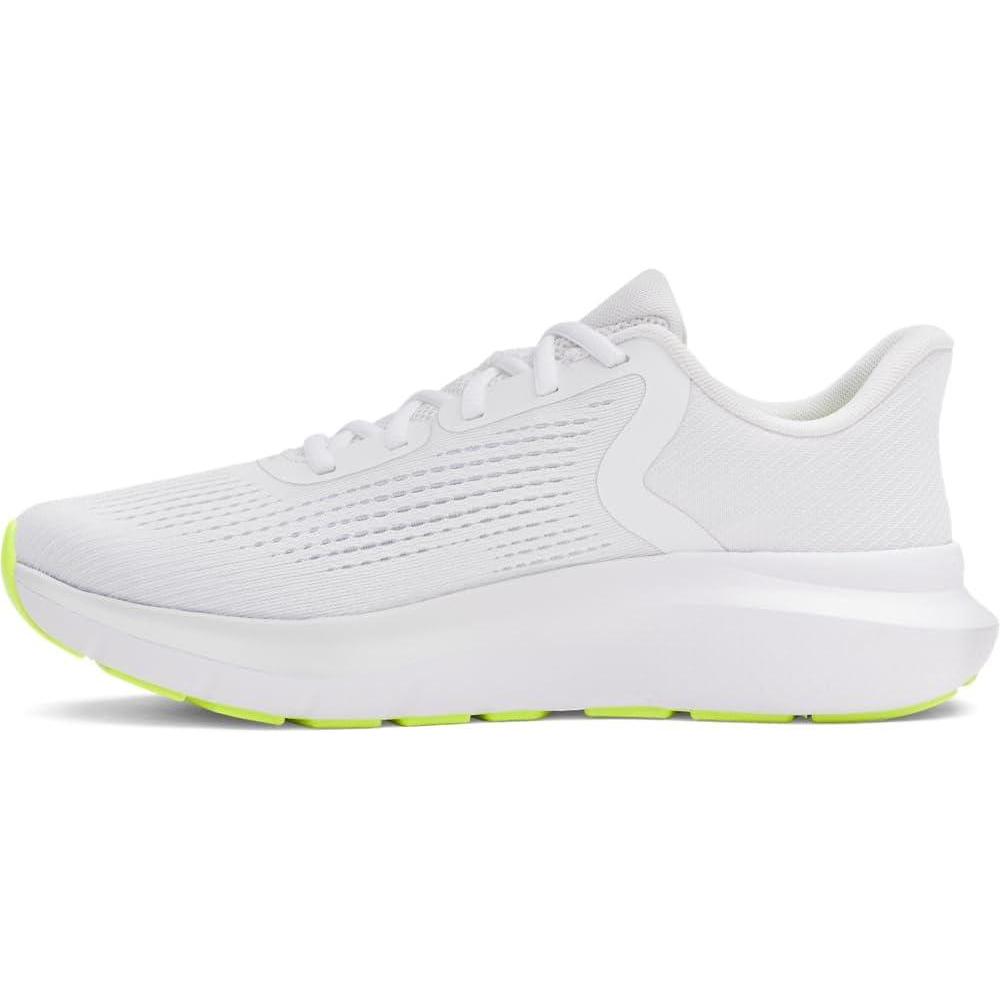 imageUnder Armour Mens Charged Rogue 5 Sneaker103 WhiteDistant GrayHigh Vis Yellow