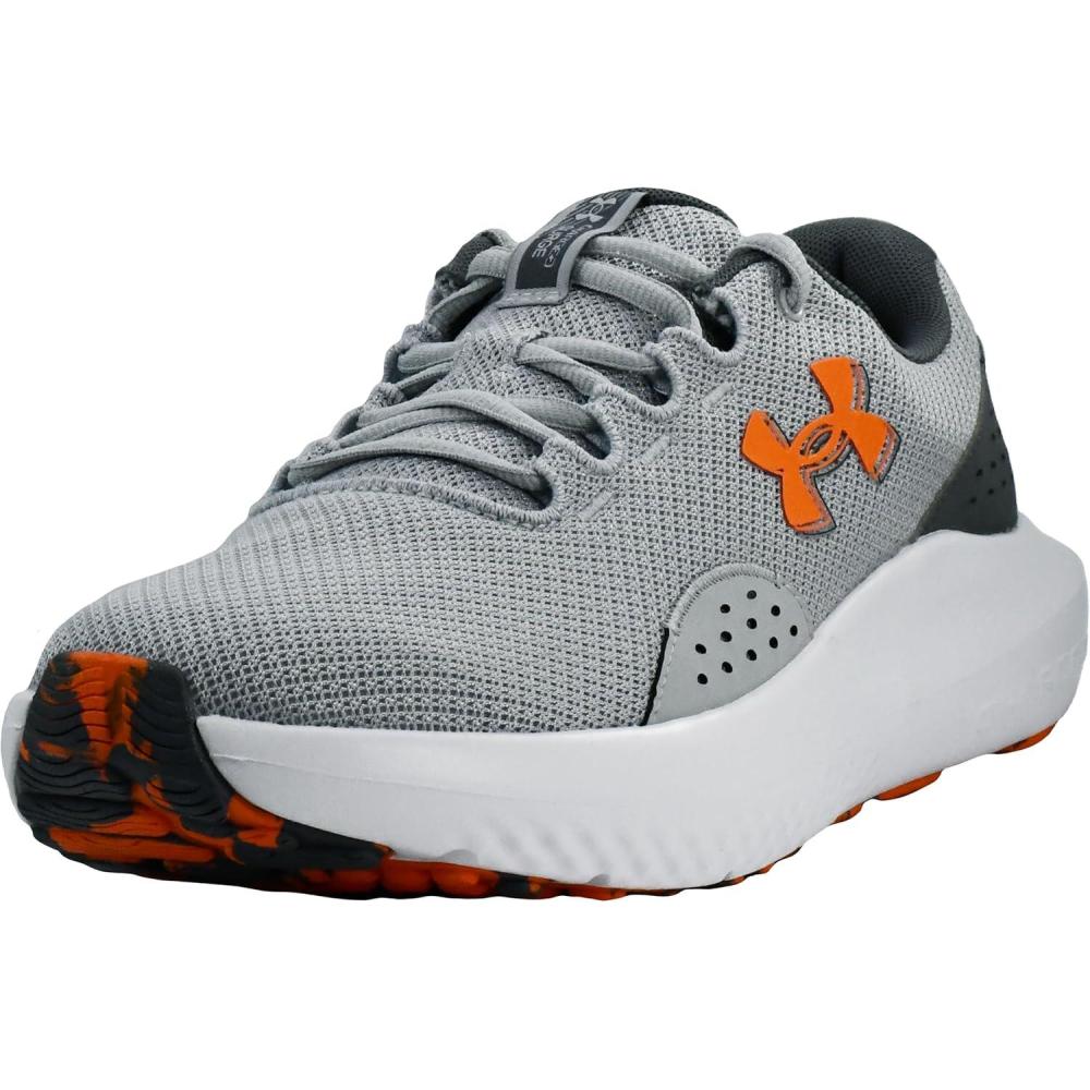 imageUnder Armour Mens Charged Surge 4 SneakerMod GrayCastlerockTeam Orange