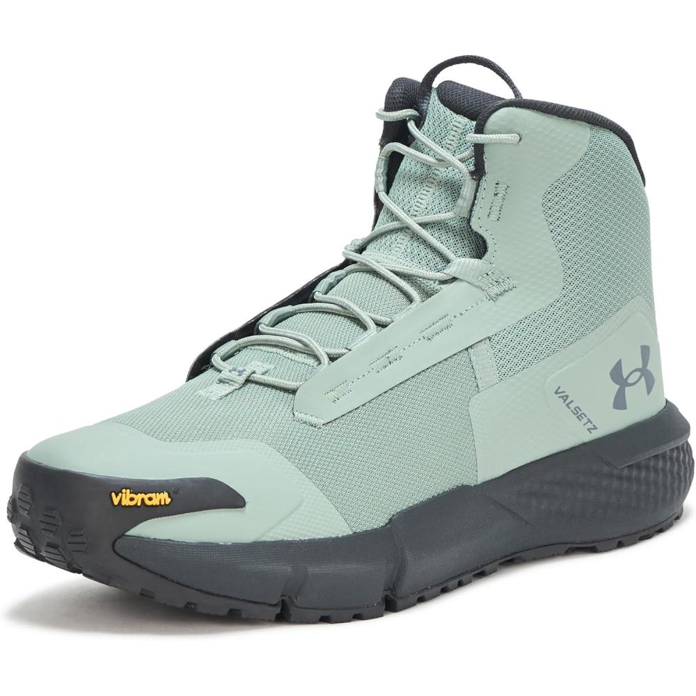 imageUnder Armour Mens Charged Valsetz Mid Military and Tactical Boot349 Silica GreenAnthraciteBlack Gray