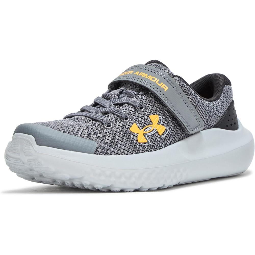 imageUnder Armour UnisexChild Pre School Surge 4 Alternate Closure Running Shoe025 CastlerockBlackCampus Gold