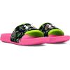 imageUnder Armour Girls Ignite Select Slide Sandal600 Fluo PinkBlackWhite