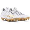 imageUnder Armour Mens Blur Smoke Suede 20 Mc Football Shoe100 WhiteWhiteMetallic Gold