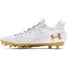 imageUnder Armour Mens Blur Smoke Suede 20 Mc Football Shoe100 WhiteWhiteMetallic Gold