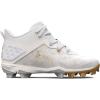 imageUnder Armour Mens Harper 8 Mid Rm Baseball Shoe100 WhiteWhiteMetallic Gold