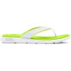 imageUnder Armour Womens Ignite Pro Marbella Flip Flop Slide Sandal102 WhiteWhiteHighvis Yellow