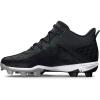imageUnder Armour Mens Harper 8 Mid Rm Baseball Shoe001 BlackBlackMetallic Silver