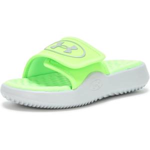 imageUnder Armour Boys Ignite Pro 8 Slide Sandal011 Mod GrayHyper GreenReflective