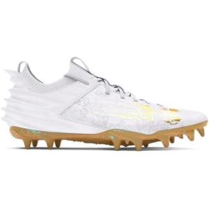imageUnder Armour Mens Blur Smoke Suede 20 Mc Football Shoe100 WhiteWhiteMetallic Gold