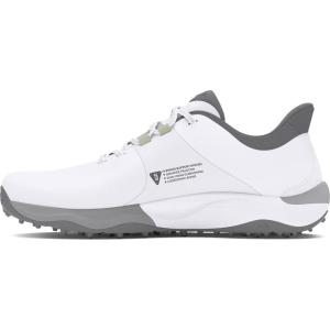 imageUnder Armour Mens Drive Pro Spikeless Golf Shoe100 WhiteWhiteMetallic Gun Metal