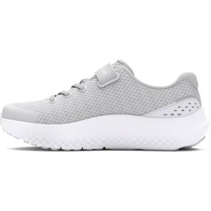 imageUnder Armour UnisexChild Pre School Surge 4 Alternate Closure Running Shoe100 Halo GrayWhiteIridescent