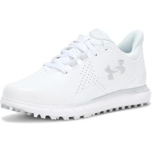 imageUnder Armour Womens Drive Fade Spikeless Sneaker100 WhiteDistant GrayMetallic Silver