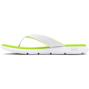 imageUnder Armour Womens Ignite Pro Marbella Flip Flop Slide Sandal102 WhiteWhiteHighvis Yellow