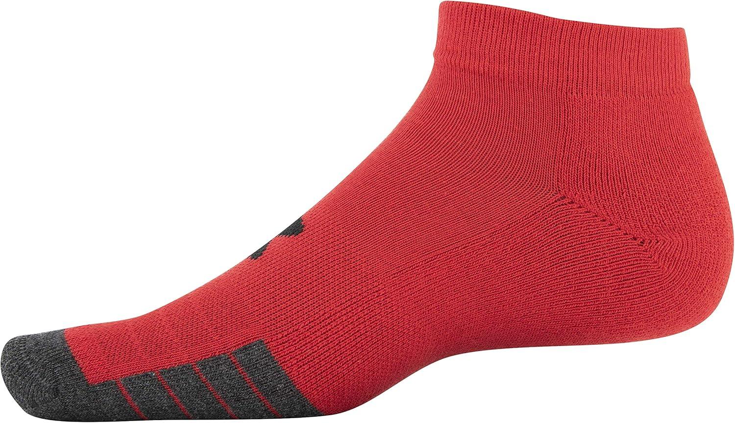imageUnder Armour Adult Performance Tech Low Cut Socks 3 and 6 PackRed Assorted 3pairs