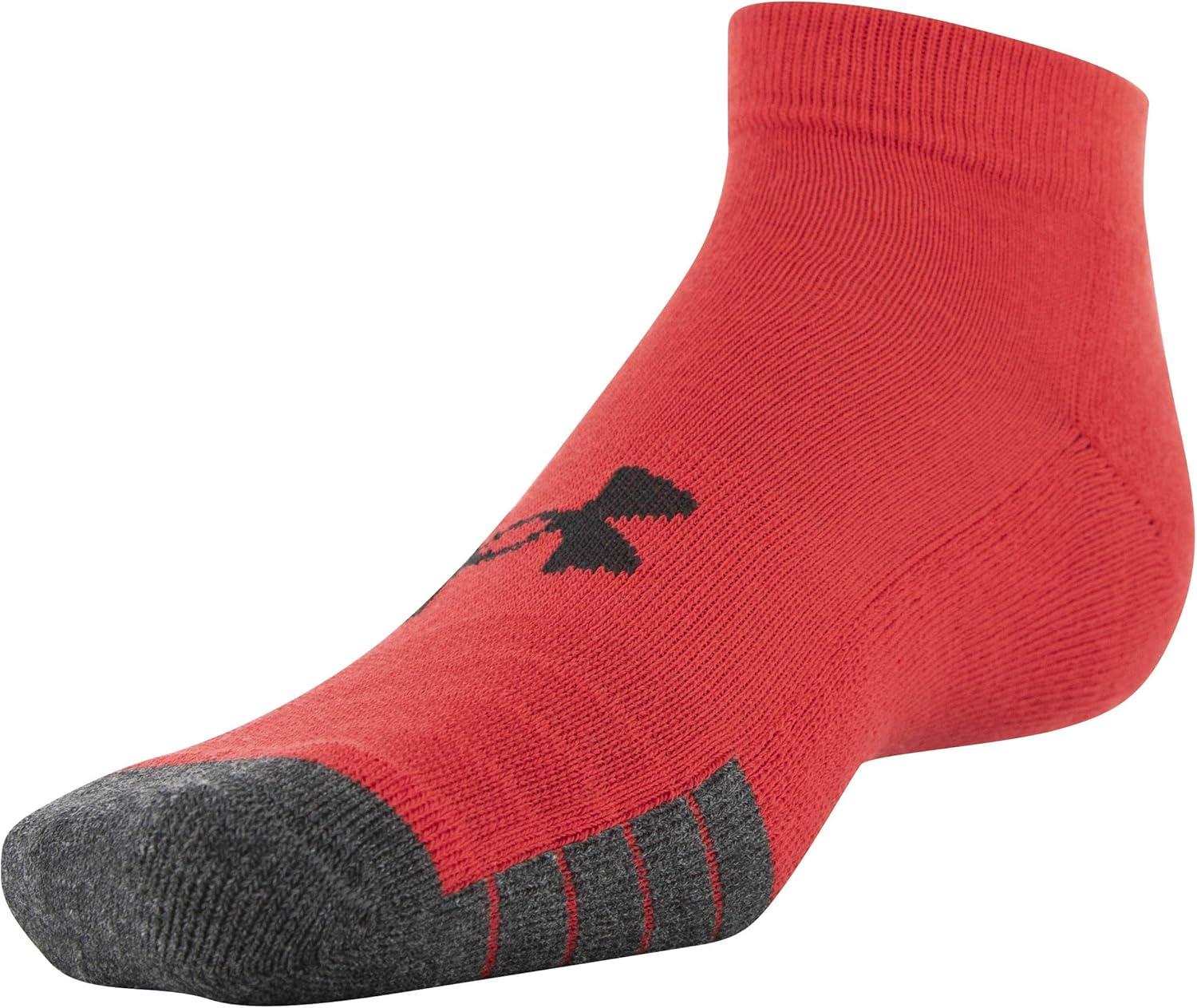imageUnder Armour Adult Performance Tech Low Cut Socks 3 and 6 PackRed Assorted 6pairs
