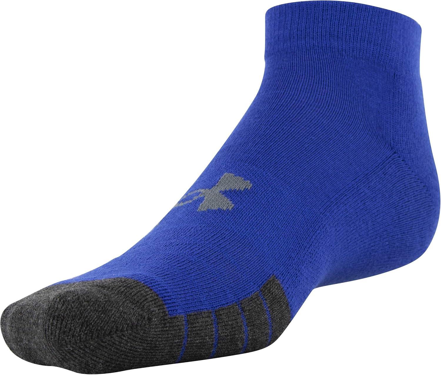 imageUnder Armour Adult Performance Tech Low Cut Socks 3 and 6 PackRoyal Assorted 3pairs