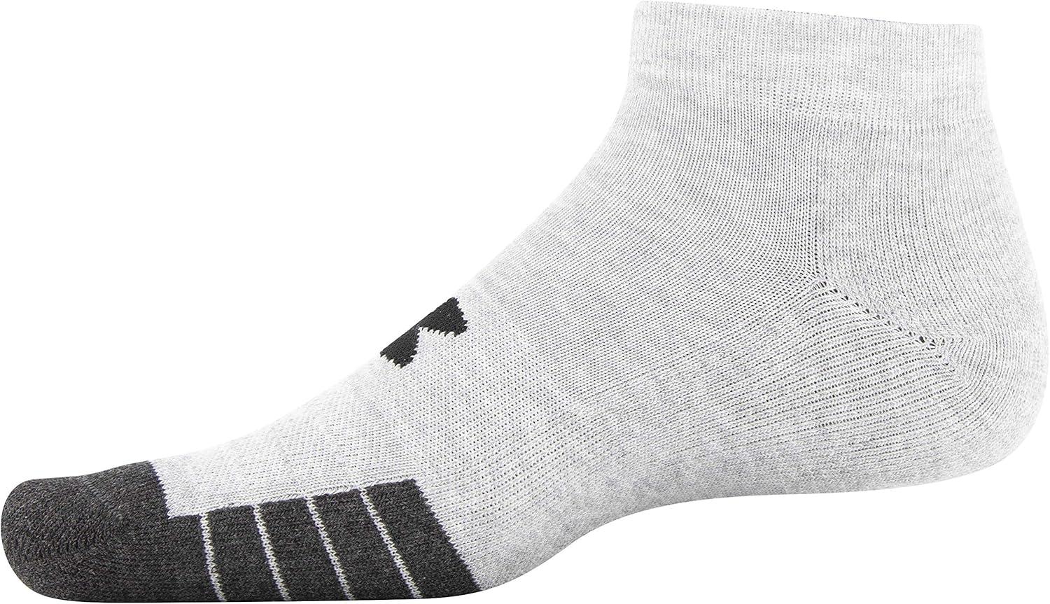 imageUnder Armour Adult Performance Tech Low Cut Socks 3 and 6 PackSteel Assorted 6pairs