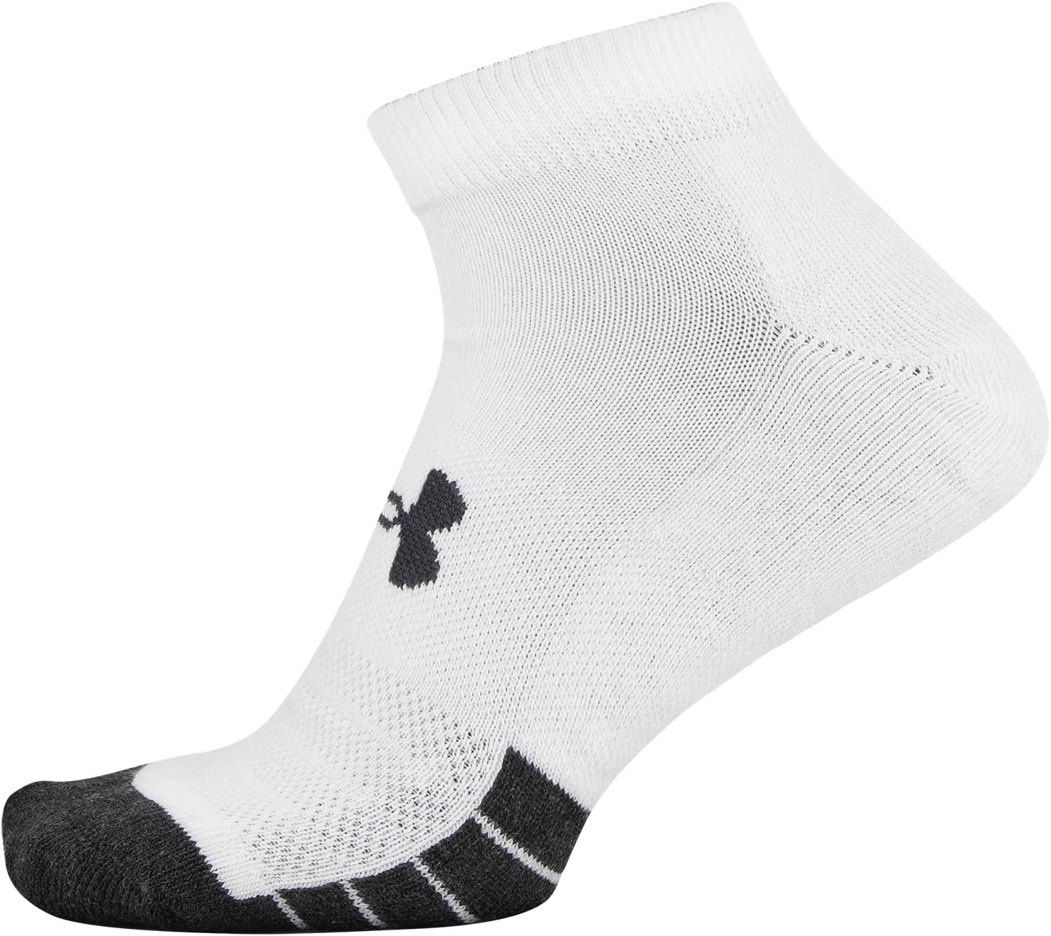 imageUnder Armour Adult Performance Tech Low Cut Socks 3 and 6 PackWhite 3pairs