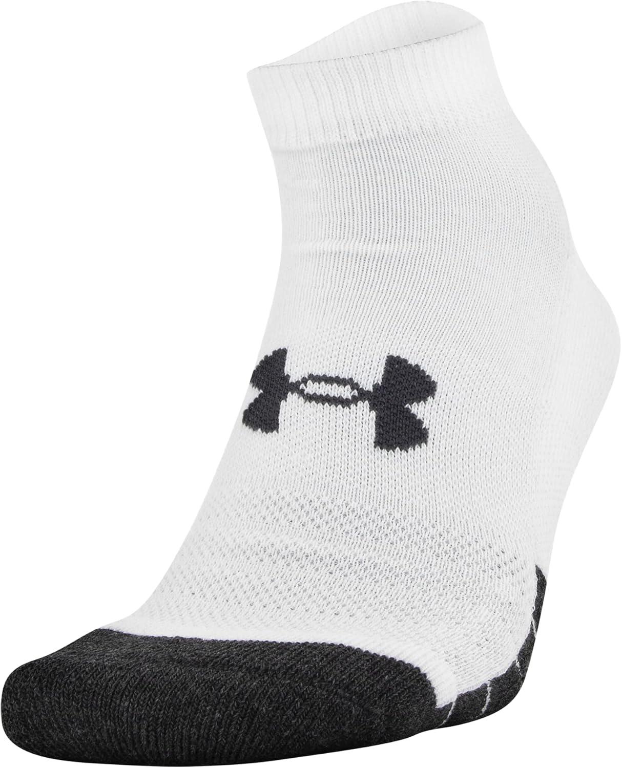 imageUnder Armour Adult Performance Tech Low Cut Socks 3 and 6 PackWhite 3pairs