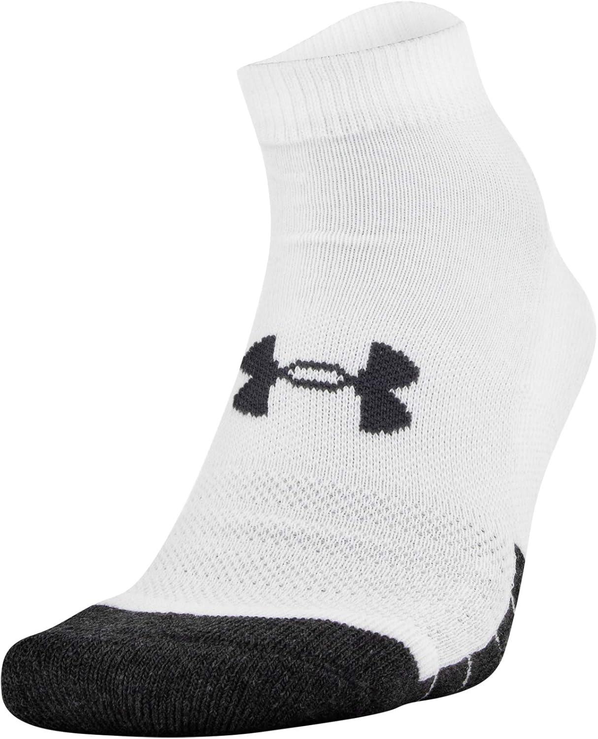 imageUnder Armour Adult Performance Tech Low Cut Socks 3 and 6 PackWhite 6pairs
