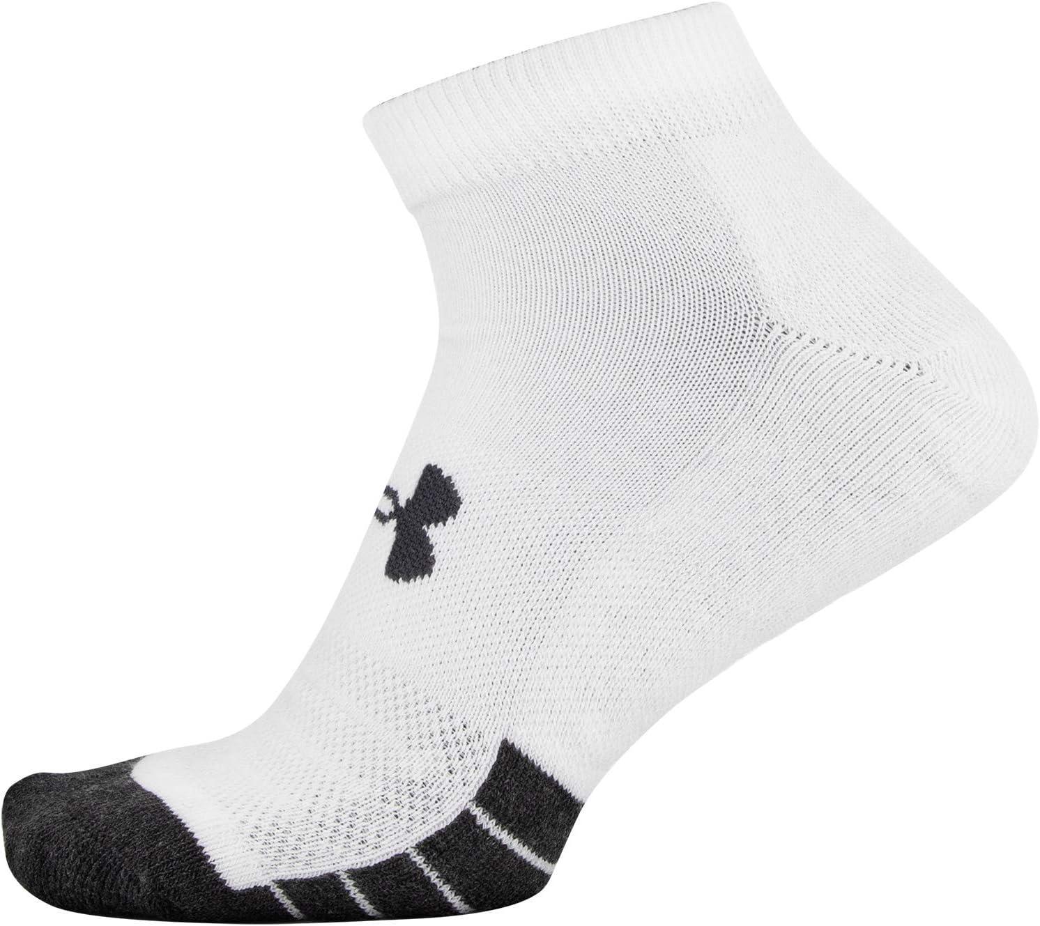 imageUnder Armour Adult Performance Tech Low Cut Socks 3 and 6 PackWhite 6pairs