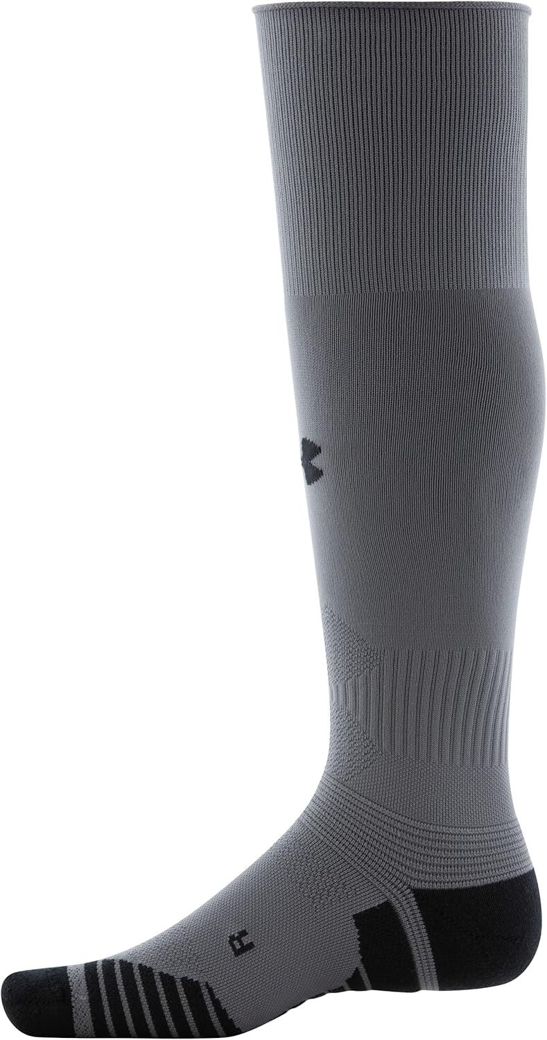 imageUnder Armour Adult Soccer OverTheCalf SocksGraphiteBlackBlack