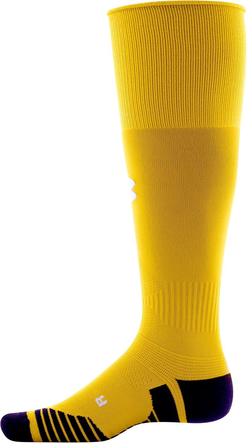 imageUnder Armour Adult Soccer OverTheCalf SocksSteeltown GoldBlackWhite