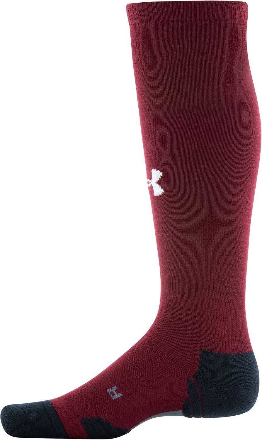 imageUnder Armour Adult Team OverTheCalf Socks 1PairCardinalBlackWhite