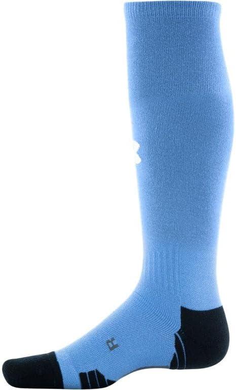 imageUnder Armour Adult Team OverTheCalf Socks 1PairCarolina Blue  Black  White