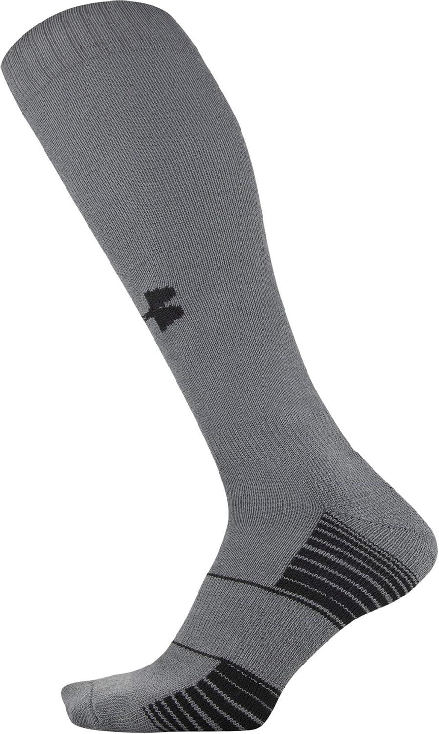 imageUnder Armour Adult Team OverTheCalf Socks 1PairGray Black
